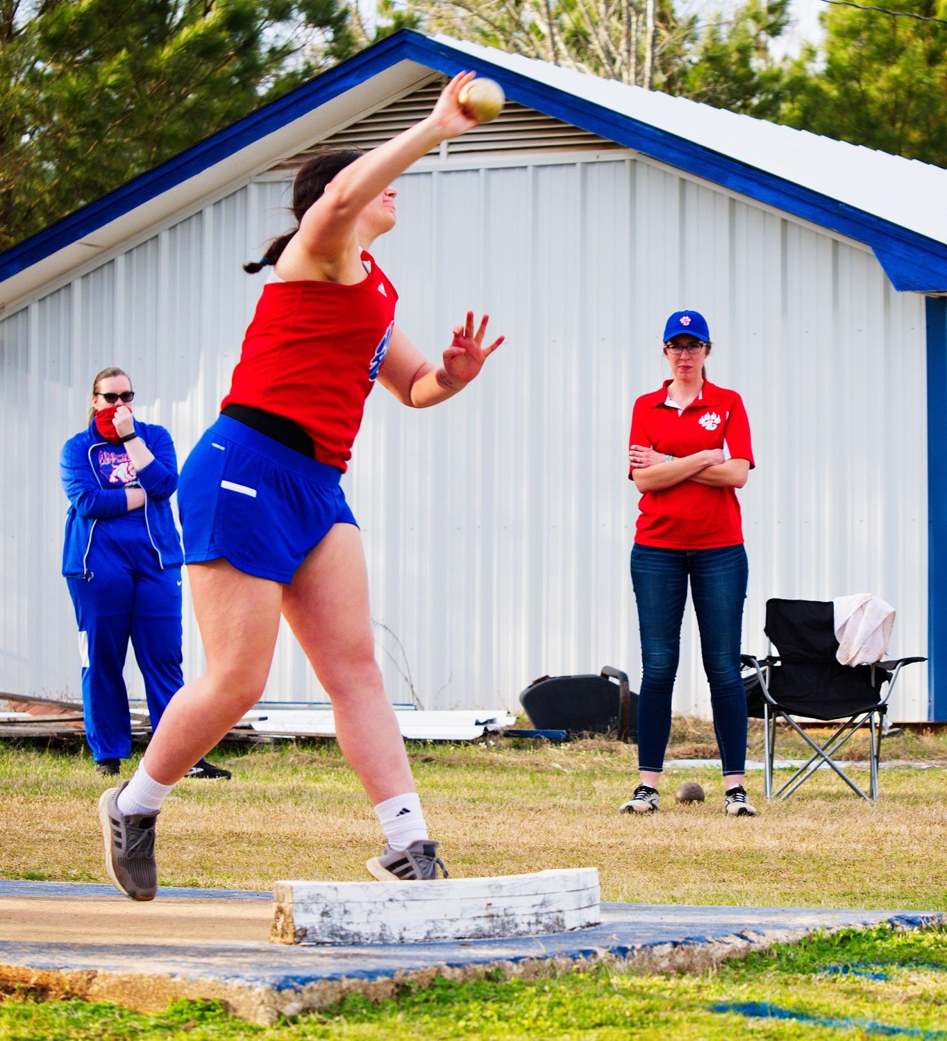 Kalli Wright throws shot, for which she earned 2nd place.  [see more shots, put them on your wall]